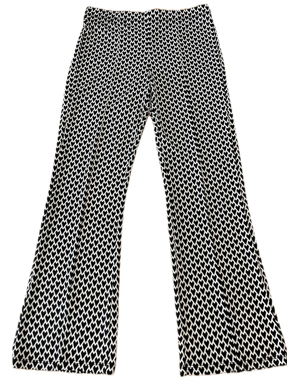 Clara Sunwoo Pull-On Flare Pants, Black & White, XS